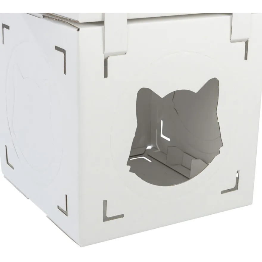 TRIXIE Katzenmöbel Finca Felice, Pappe, weiß | 125 x 62 x 62 cm