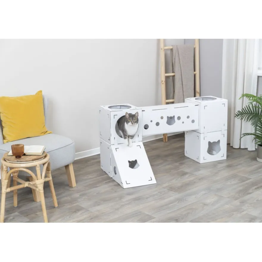 TRIXIE Katzenmöbel Finca Felice, Pappe, weiß | 125 x 62 x 62 cm