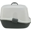 TRIXIE Katzentoilette Berto Top, 3tlg., mit Trennsystem, hellgrau/dunkelgrau | 39 × 42 × 59 cm