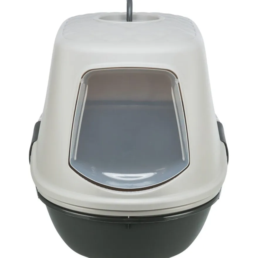 TRIXIE Katzentoilette Berto Top, 3tlg., mit Trennsystem, hellgrau/dunkelgrau | 39 × 42 × 59 cm