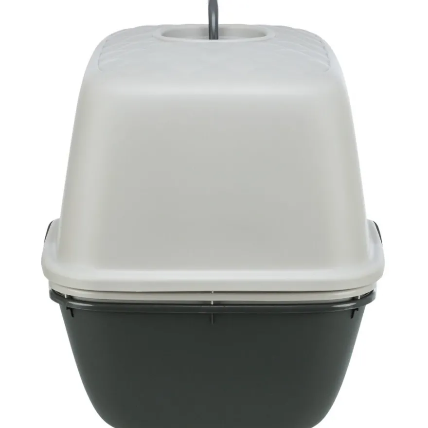 TRIXIE Katzentoilette Berto Top, 3tlg., mit Trennsystem, hellgrau/dunkelgrau | 39 × 42 × 59 cm
