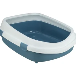TRIXIE Katzentoilette Primo XXL, blau/weiß | 56 × 25 × 71 cm