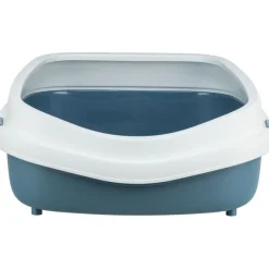 TRIXIE Katzentoilette Primo XXL, blau/weiß | 56 × 25 × 71 cm