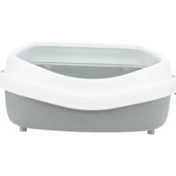 TRIXIE Katzentoilette Primo XXL, grau/weiß | 56 × 25 × 71 cm