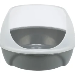 TRIXIE Katzentoilette Simao, hoher Rand, grau | 48 x 30 x 58 cm