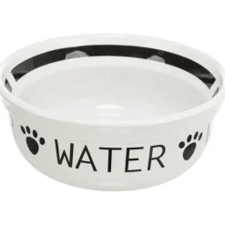 TRIXIE Keramiknapf, weiß/schwarz | 2,6 l/ø 25 cm