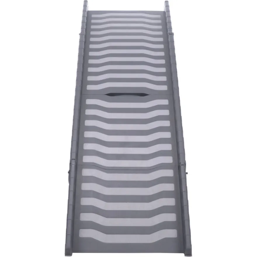 TRIXIE Klapp-Rampe, 3-fach klappbar, Kunststoff/TPR, grau | 39 x 150 cm