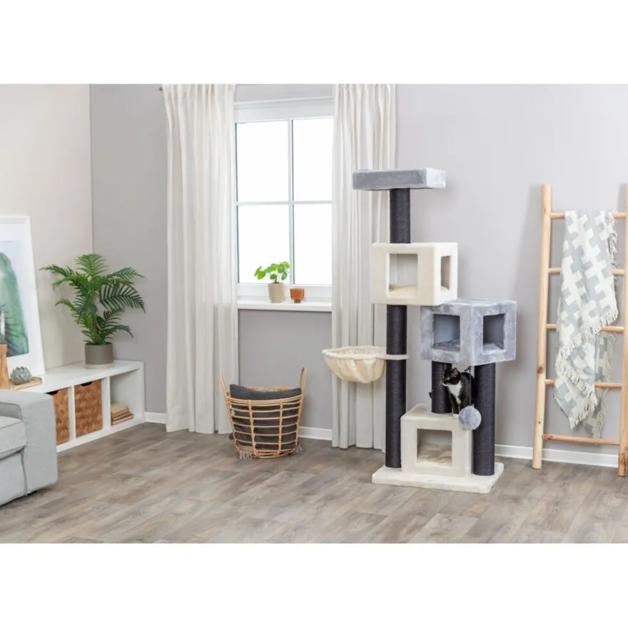 TRIXIE Kratzbaum Enzo, creme/grau/schwarz | 156 cm