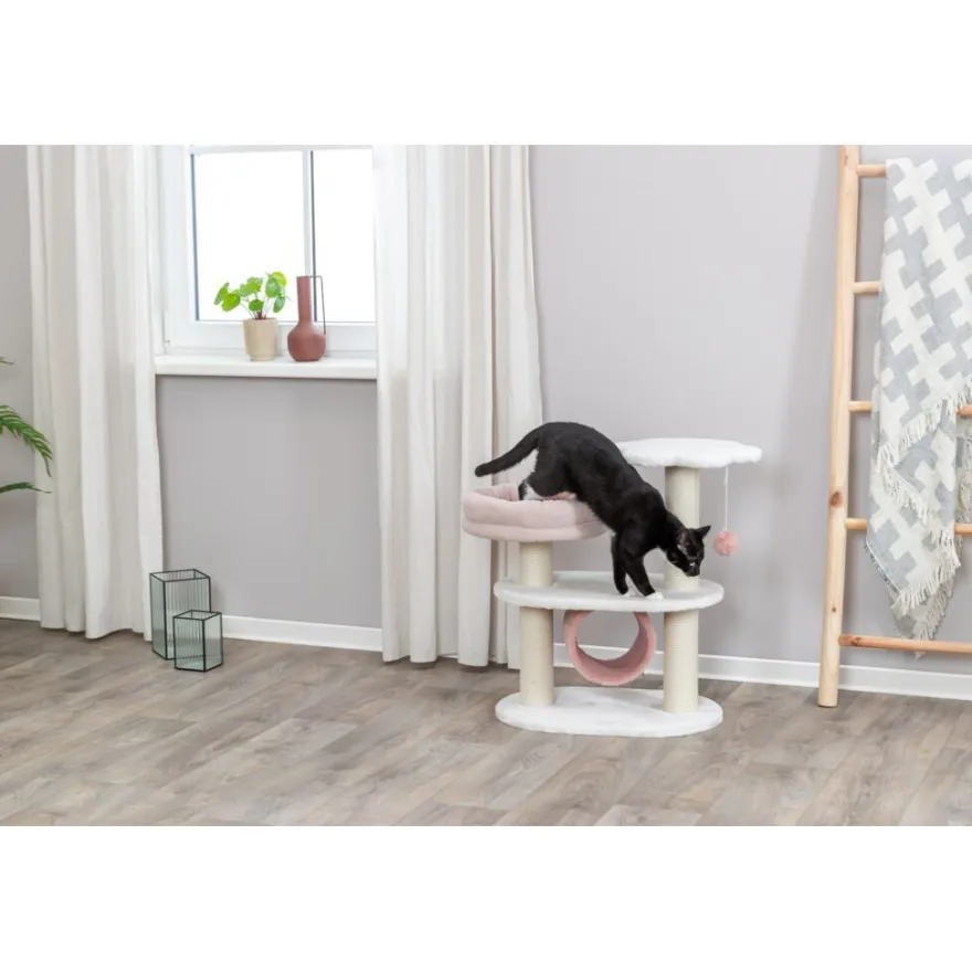 TRIXIE Kratzbaum Isabella, weiß/altrosa | 70 cm