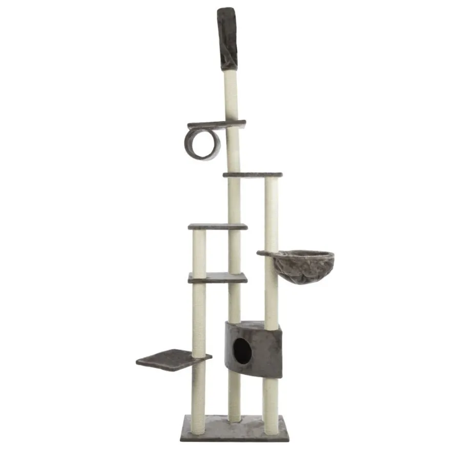 TRIXIE Kratzbaum Madrid, deckenhoch, platingrau | 245–270 cm