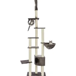 TRIXIE Kratzbaum Madrid, deckenhoch, platingrau | 245–270 cm