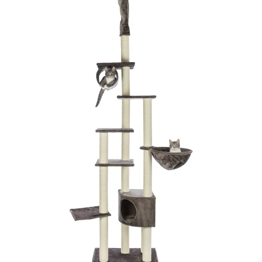 TRIXIE Kratzbaum Madrid, deckenhoch, platingrau | 245–270 cm