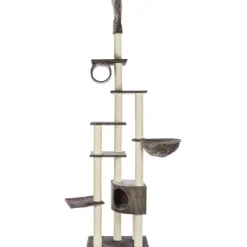 TRIXIE Kratzbaum Madrid, deckenhoch, platingrau | 245–270 cm