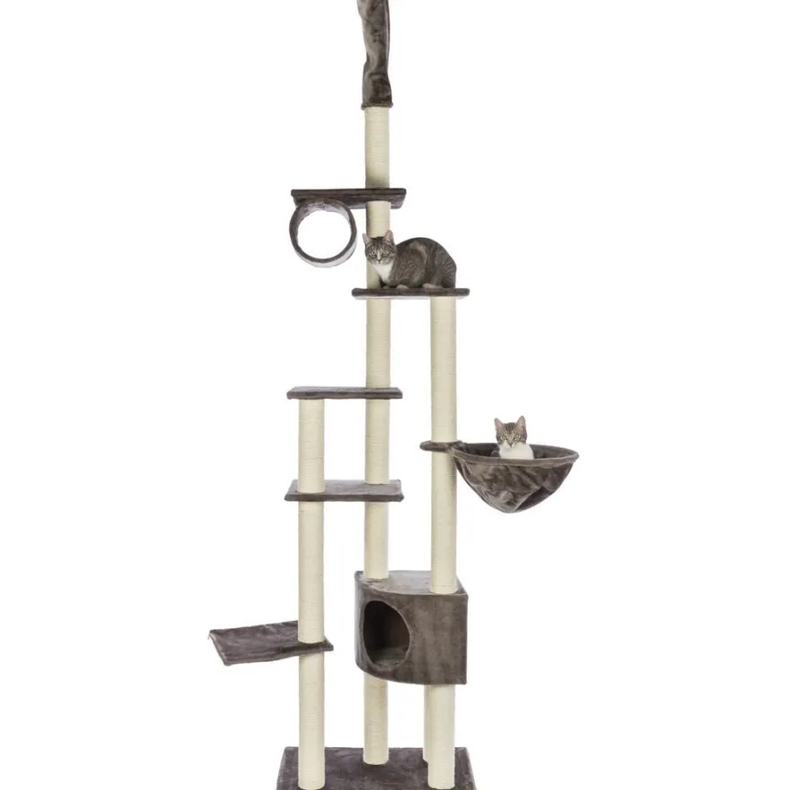 TRIXIE Kratzbaum Madrid, deckenhoch, platingrau | 245–270 cm