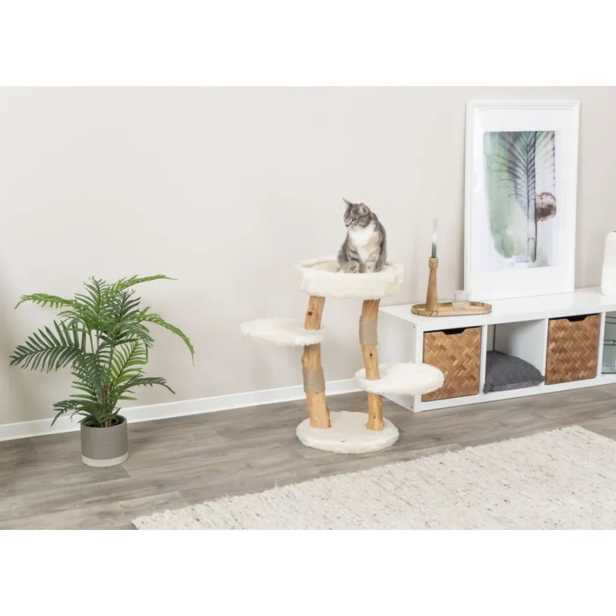 TRIXIE Kratzbaum Santo, Echt-Holz, creme | 73 cm
