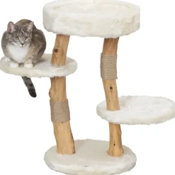 TRIXIE Kratzbaum Santo, Echt-Holz, creme | 73 cm