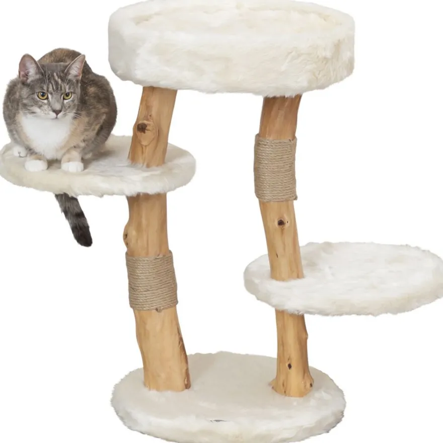 TRIXIE Kratzbaum Santo, Echt-Holz, creme | 73 cm