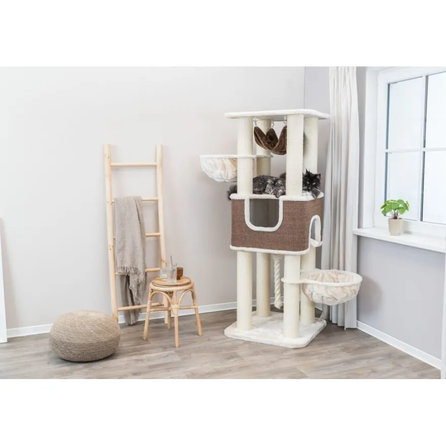 TRIXIE Kratzbaum XXL Humberto, creme/dunkelbraun | 174 cm