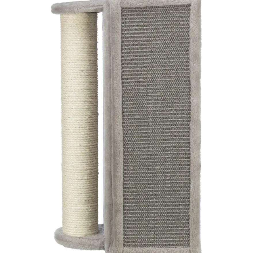 TRIXIE Kratzbrett für Ecken mit Stamm, grau | 19 x 58 x 19 cm