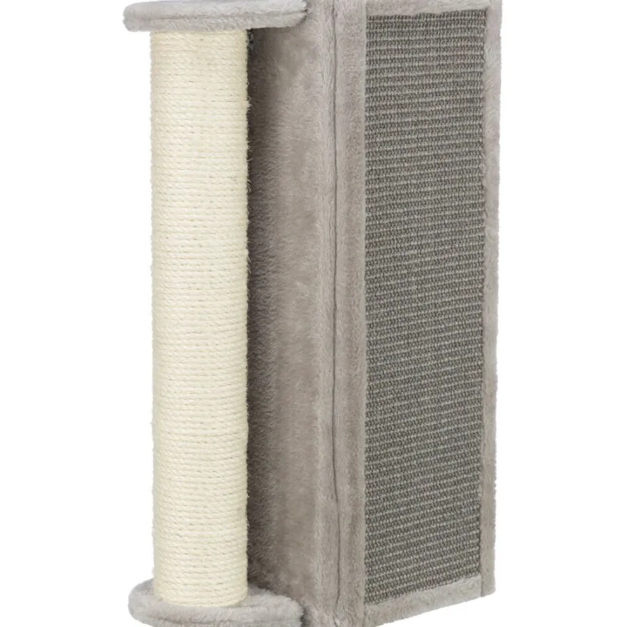 TRIXIE Kratzbrett für Ecken mit Stamm, grau | 19 x 58 x 19 cm