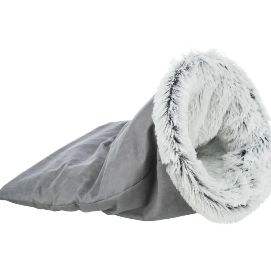 TRIXIE Kuschelsack Harvey, grau/weiß-schwarz | ø 40 x 60 cm