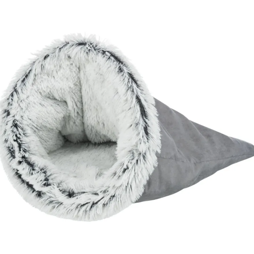 TRIXIE Kuschelsack Harvey, grau/weiß-schwarz | ø 40 x 60 cm