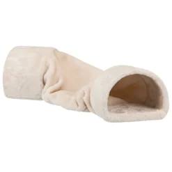 TRIXIE Kuscheltunnel mit 2 Ausgängen, Zwergkaninchen, beige | 27 x 21 x 80 cm