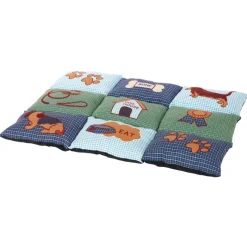 TRIXIE Liegematte Patchwork, blau/grün | 80 × 55 cm