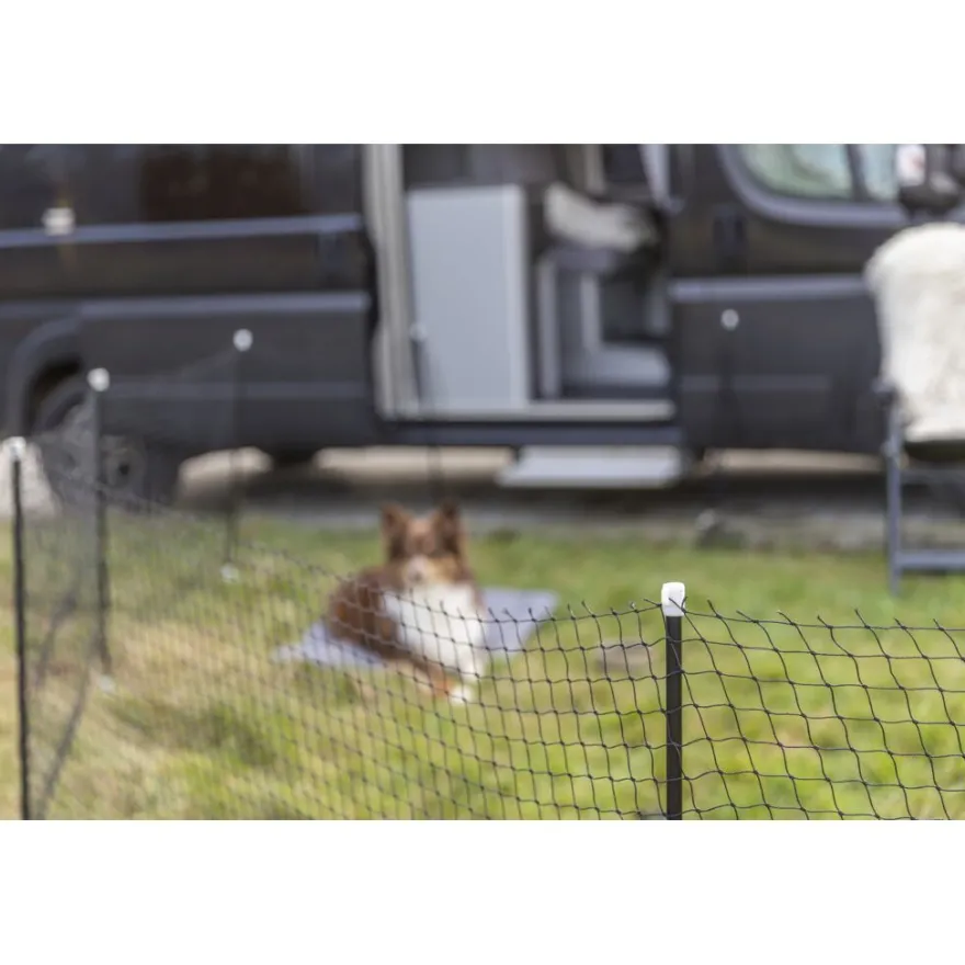 TRIXIE Mobiler Hundezaun,schwarz, 15m