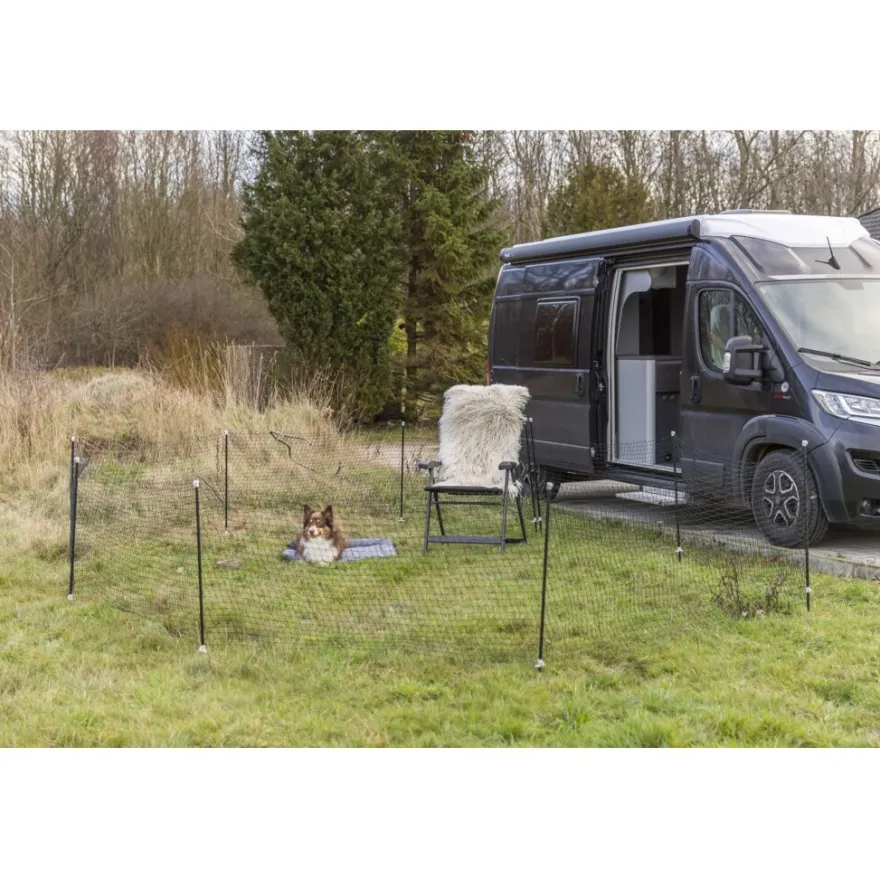 TRIXIE Mobiler Hundezaun,schwarz, 15m