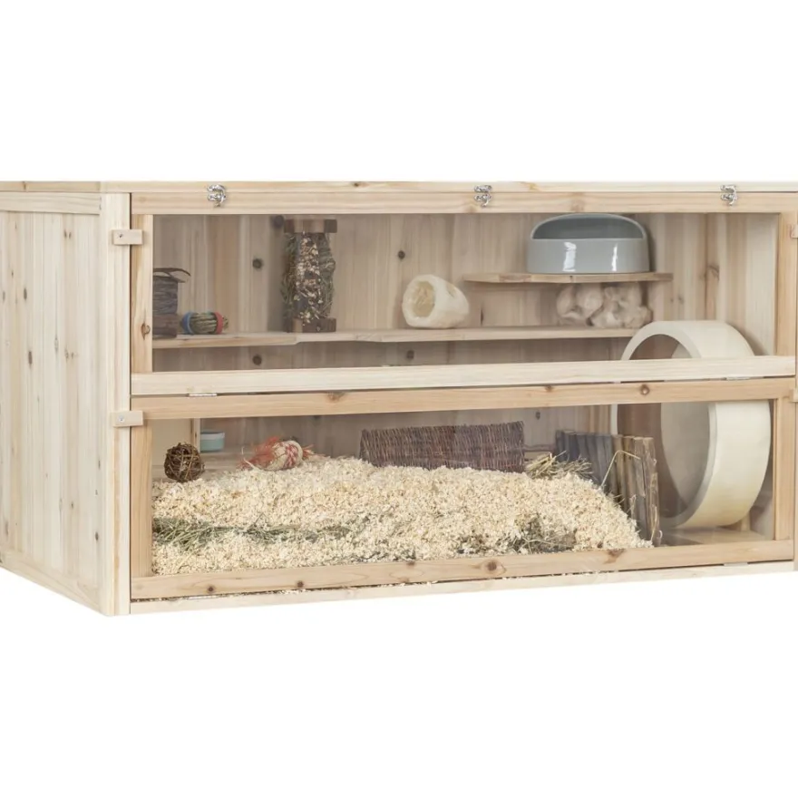 TRIXIE Nagerheim, Mäuse/große Hamster, Holz | 115 x 60 x 60 cm