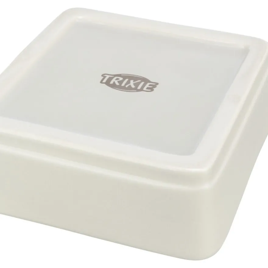 TRIXIE Napf-Set CityStyle, Keramik/MDF, grau/braun | 2 x 0.4 l