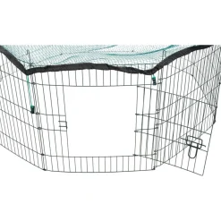 TRIXIE natura Freilaufgehege mit Schutznetz, pulverbesch., grün | ø 150 x 57 cm