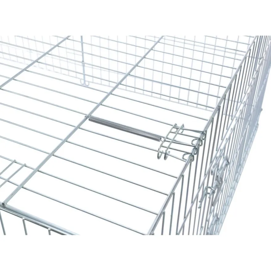 TRIXIE natura Freilaufgehege mit Abdeckung, Metall | 144 x 58 x 116 cm