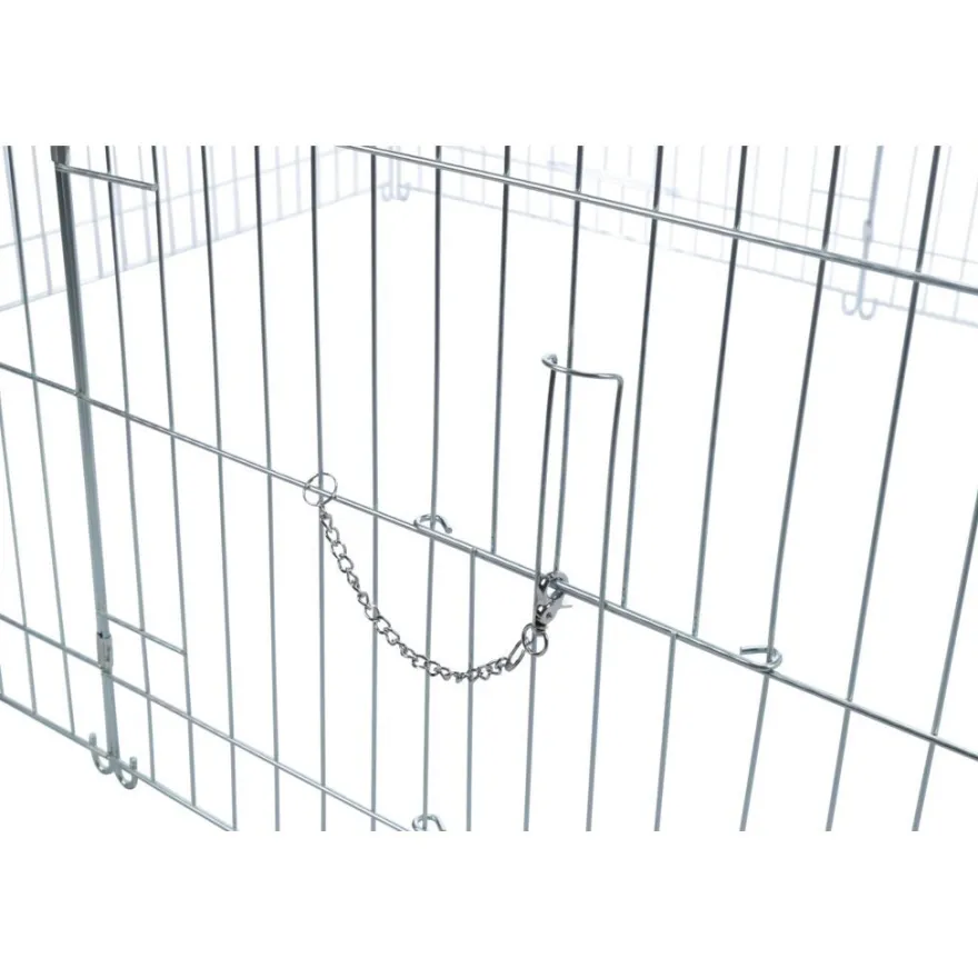 TRIXIE natura Freilaufgehege mit Abdeckung, Metall | 144 x 58 x 116 cm
