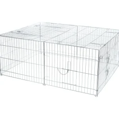 TRIXIE natura Freilaufgehege mit Abdeckung, Metall | 144 x 58 x 116 cm