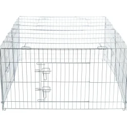 TRIXIE natura Freilaufgehege mit Abdeckung, Metall | 144 x 58 x 116 cm
