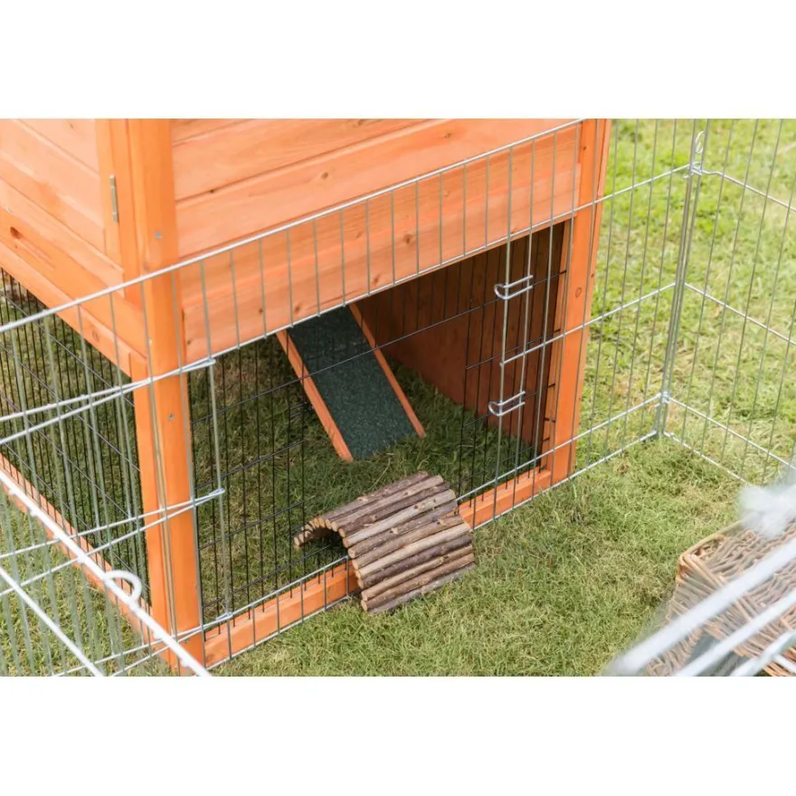 TRIXIE natura Freilaufgehege mit Abdeckung, Metall | 144 x 58 x 116 cm