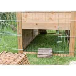 TRIXIE natura Freilaufgehege mit Abdeckung, Metall | 144 x 58 x 116 cm