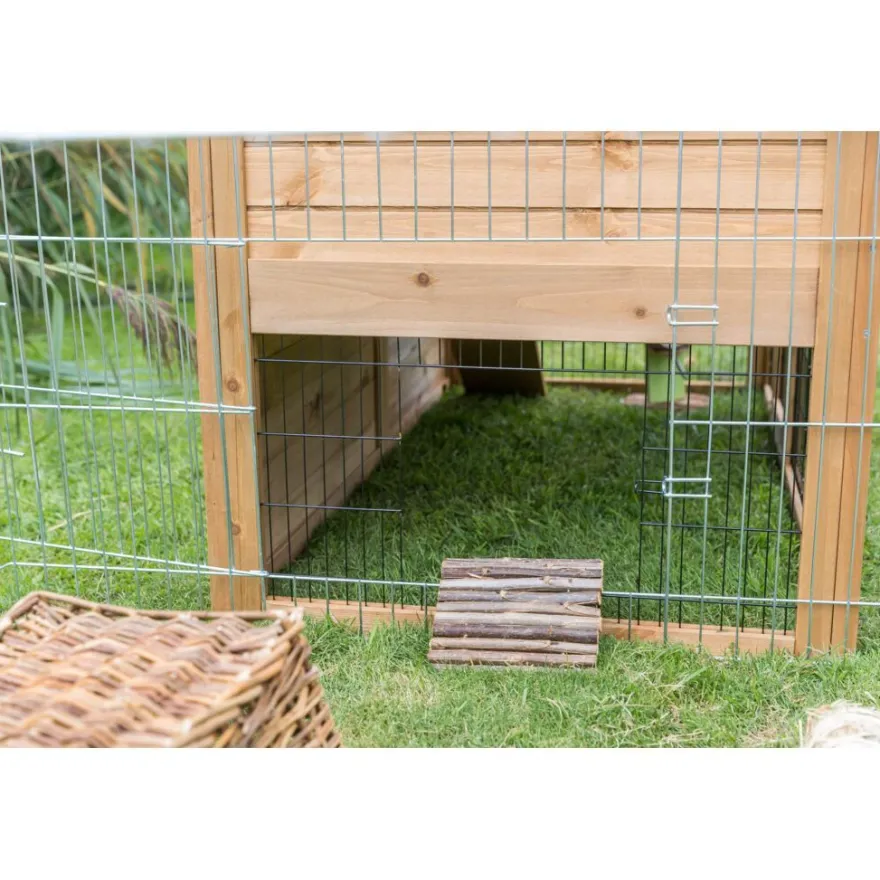 TRIXIE natura Freilaufgehege mit Abdeckung, Metall | 144 x 58 x 116 cm