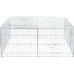 TRIXIE natura Freilaufgehege mit Abdeckung, Metall | 144 x 58 x 116 cm