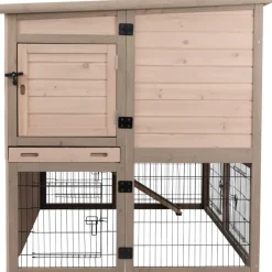 TRIXIE natura Kleintierstall XL mit Wärmedämmung, grau | 120 x 98 x 94 cm