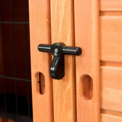 TRIXIE natura Kleintierstall mit Freilaufgehege, braun | 116 x 97 x 63 cm