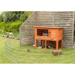 TRIXIE natura Meerschweinchenstall mit Freilaufgehege, braun | 104 x 97 x 52 cm