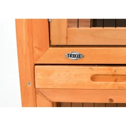 TRIXIE natura Meerschweinchenstall mit Freilaufgehege, braun | 104 x 97 x 52 cm