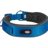 TRIXIE Premium Halsband, extra breit, royalblau/grafit | L–XL: 53-62 cm/50 mm