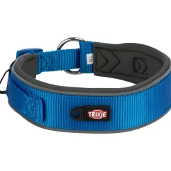 TRIXIE Premium Halsband, extra breit, royalblau/grafit | L–XL: 53-62 cm/50 mm