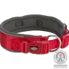 TRIXIE Premium Halsband, extra breit, rot/grafit | L–XL: 53-62 cm/50 mm