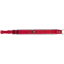 TRIXIE Premium Halsband, extra breit, rot/grafit | L–XL: 53-62 cm/50 mm