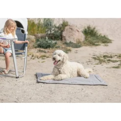 TRIXIE Reisedecke Samoa Classic, eckig, beige/olivgrün | 85 × 70 cm